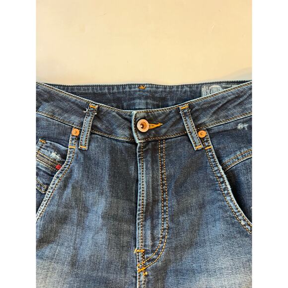 Diesel Fayza-Ne Skinny Stretch Sweat Distressed Denim Jeans Womens Size 25 Blue - Picture 15 of 16